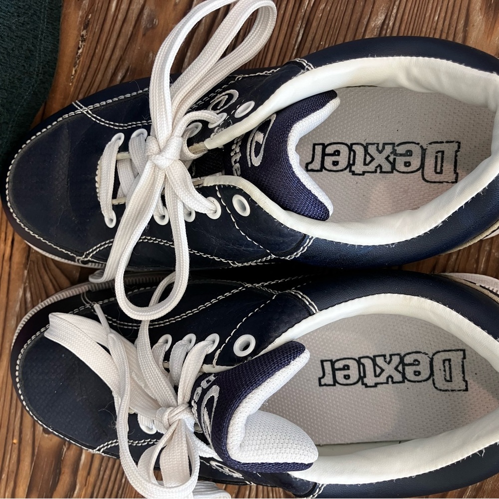 Stylish Navy Blue & White bowling shoes Slide-Rite by Dexter - Picture 5 of 7